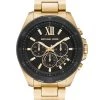 Michael Kors BRECKEN - Cronógrafo - Gold, Hombre
