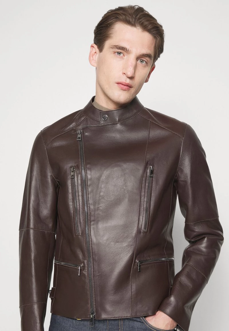 Michael Kors BONDED MOTO JACKET - Chaqueta De Cuero - Chocolate, Hombre 6 Michael Kors BONDED MOTO JACKET - Chaqueta De Cuero - Chocolate, Hombre - Imagen 4