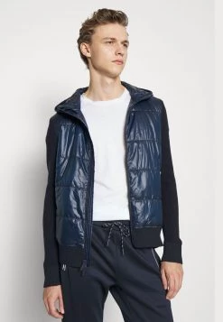 Michael Kors MIX MEDIA HOODY - Chaqueta De Entretiempo - Dark Midnight, Hombre -Ofertas Michael Kors Tienda 16065ae148f047199b471baf4ffbb6c5