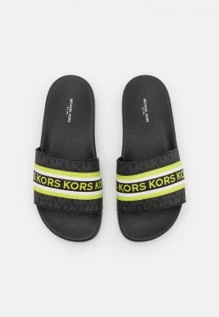 Michael Kors JAKE SLIDE - Sandalias Planas - Black, Hombre -Ofertas Michael Kors Tienda 2d2484f1ede74545983ae249e0c7cd21