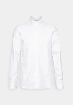 Michael Kors PARMA HERRINGBONE SLIM FIT - Camisa - White, Hombre