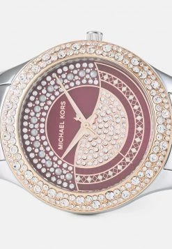 Michael Kors Reloj - Silver-coloured/bordeaux, Mujer -Ofertas Michael Kors Tienda 33af30c50f514c9eb554589bd611bfbf