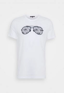 Michael Kors SCATTER AVIATOR TEE - Camiseta Estampada - White, Hombre