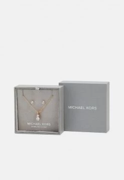 Michael Kors PENDANT NECKLACE SET - Pendientes - Rose Gold-coloured, Mujer -Ofertas Michael Kors Tienda 3b86609889cd4576b0550fe3419c476b