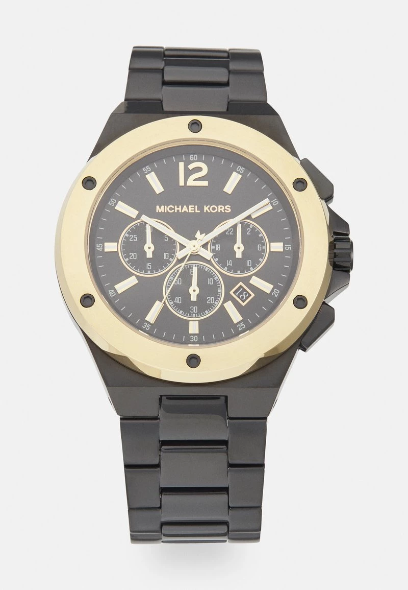 Michael Kors LENNOX UNISEX - Cronógrafo - Black/gold-coloured, Unisexo 3 Michael Kors LENNOX UNISEX - Cronógrafo - Black/gold-coloured, Unisexo