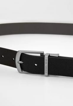 Michael Kors BUCKLE BELT UNISEX - Cinturón - Black/grey, Unisexo -Ofertas Michael Kors Tienda 559dbecd7e314a0a9a1484eb6e7cffcd