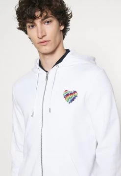 Michael Kors HOODIE HEART PATCH - Sudadera Con Cremallera - White, Hombre -Ofertas Michael Kors Tienda 5f00a804e0c6489ca08b6e10133166e6