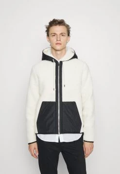 Michael Kors MIX MEDIA HOODIE - Forro Polar - Bone, Hombre