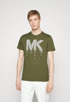 Michael Kors SPILL TEE - Camiseta Estampada - Smokey Olive, Hombre