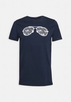 Michael Kors SCATTER AVIATOR TEE - Camiseta Estampada - Midnight, Hombre