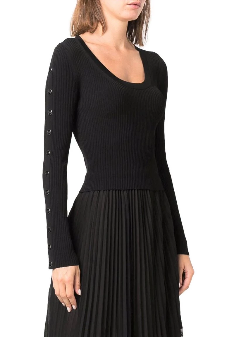 Michael Kors CON CHAPAS EN MANGAS - Jersey De Punto - Black, Mujer 3 Michael Kors CON CHAPAS EN MANGAS - Jersey De Punto - Black, Mujer