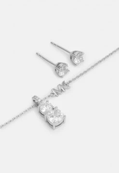 Michael Kors PENDANT NECKLACE SET - Pendientes - Silver-coloured, Mujer -Ofertas Michael Kors Tienda 7c057b0832bb4e0aac780c5be033cd60