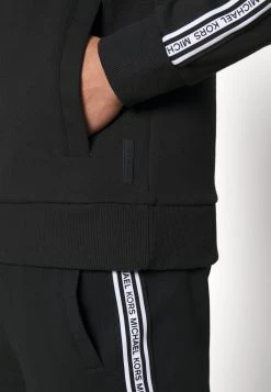 Michael Kors BLOCKED LOGO HOODIE - Sudadera Con Cremallera - Black, Hombre -Ofertas Michael Kors Tienda 7db2cd4b54c243dca1237798b11af843