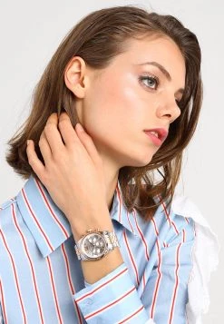 Michael Kors LEXINGTON - Cronógrafo - Silver-coloured/gold-coloured/rosegold-coloured, Mujer