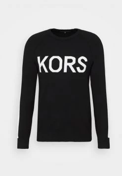 Michael Kors CREW - Jersey De Punto - Black/white, Hombre