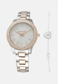 Michael Kors LILIANE SET - Reloj - Silver-coloured/rose Gold-coloured, Mujer