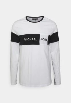 Michael Kors STRIPE TEE - Camiseta De Manga Larga - White, Hombre