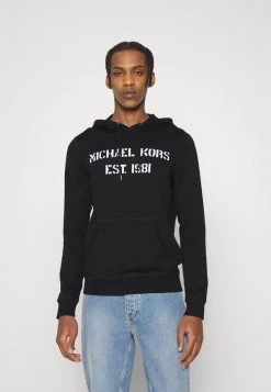 Michael Kors HERITAGE LOGO HOODIE - Jersey De Punto - Black, Hombre