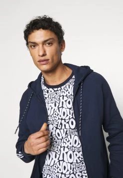 Michael Kors BLOCKED LOGO HOODIE - Sudadera Con Cremallera - Midnight, Hombre -Ofertas Michael Kors Tienda a6c3d2072754411b99c52c028f5a321a