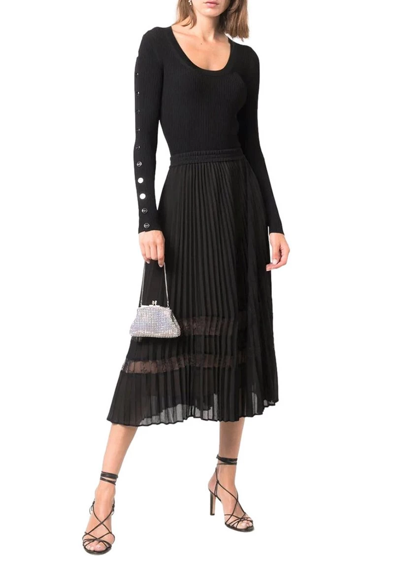 Michael Kors CON CHAPAS EN MANGAS - Jersey De Punto - Black, Mujer 4 Michael Kors CON CHAPAS EN MANGAS - Jersey De Punto - Black, Mujer - Imagen 2