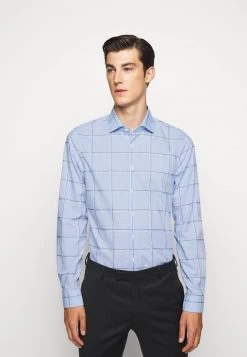 Michael Kors CHECK EASY CARE SLIM - Camisa Elegante - Light Blue, Hombre