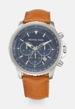 Michael Kors CORTLANDT - Cronógrafo - Camel/silver-coloured, Hombre