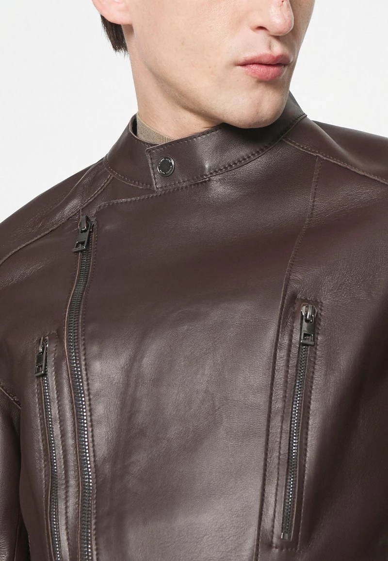 Michael Kors BONDED MOTO JACKET - Chaqueta De Cuero - Chocolate, Hombre 8 Michael Kors BONDED MOTO JACKET - Chaqueta De Cuero - Chocolate, Hombre - Imagen 6