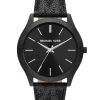 Michael Kors SLIM RUNWAY - Reloj - Black, Hombre