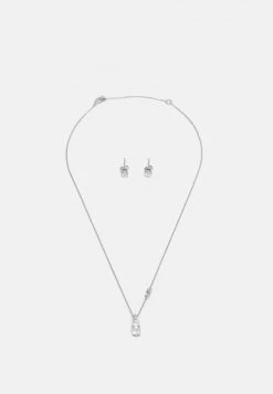 Michael Kors PENDANT NECKLACE SET - Pendientes - Silver-coloured, Mujer