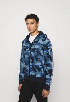 Michael Kors BLOCKED LOGO HOODIE CAMO - Sudadera - Dark Midnight, Hombre
