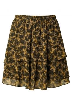 Michael Kors PALMERAS - Falda Acampanada - Black, Mujer