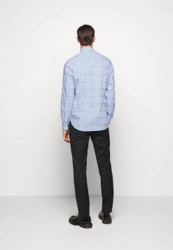 Michael Kors CHECK EASY CARE SLIM - Camisa Elegante - Light Blue, Hombre -Ofertas Michael Kors Tienda ee4a5f65f34047528facf2ea89344d68